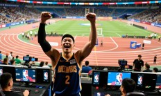 田径赛场瞬间感人至深，胜利欢呼