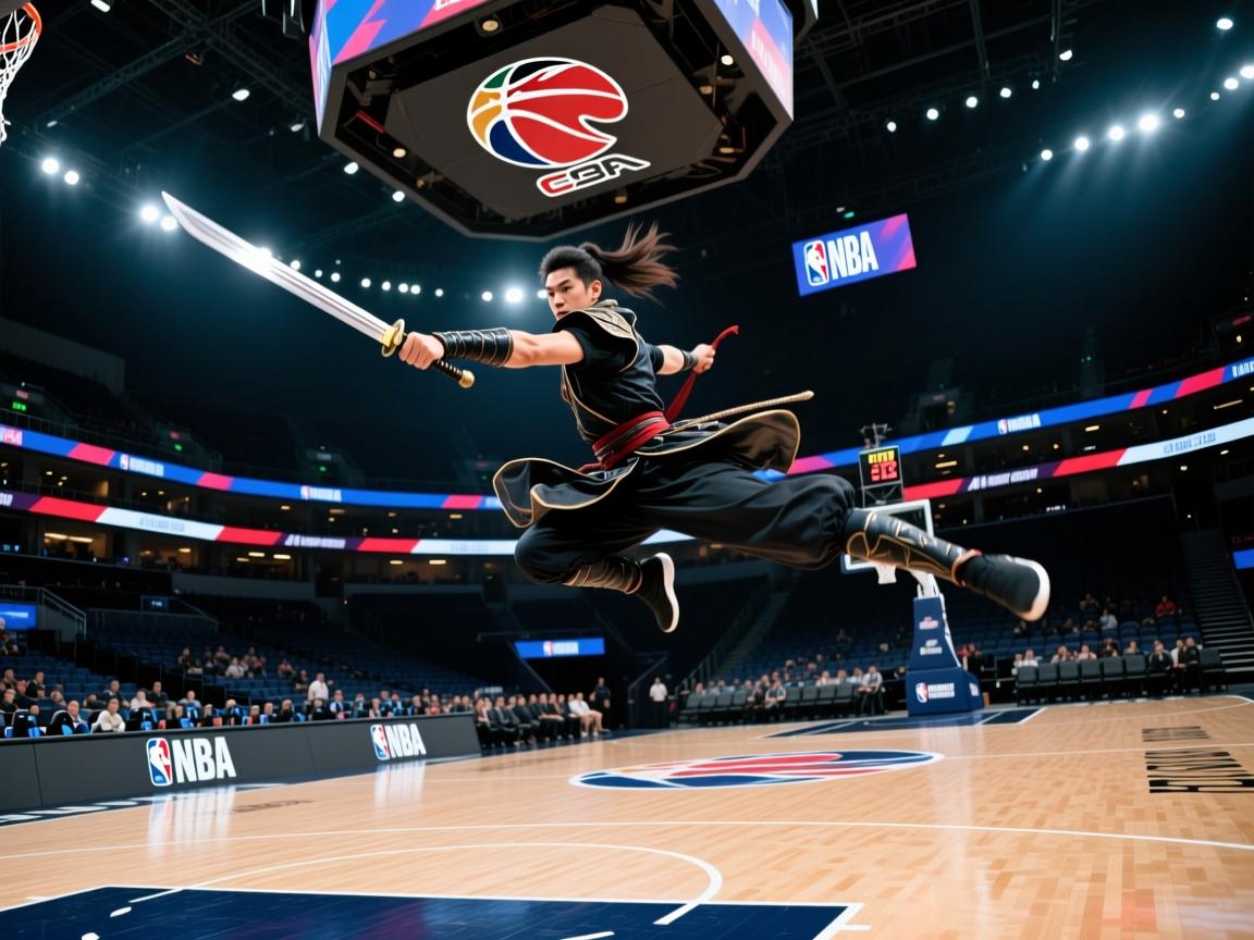 赛场上空技才子剑客，空中飘动  第1张